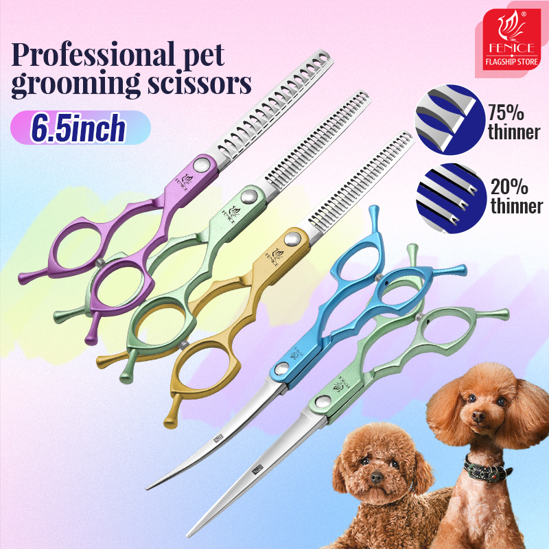 Grooming Scissors - Fenice 6,5 Zoll Professionelles Hundepflege-Scherenset Gerade