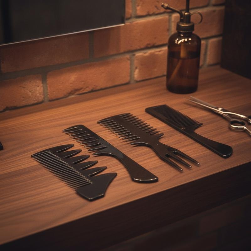 Men'S Grooming Hairstyles - NEUES Anti-Statik-Haarkamm-Set für Herren, breitzahniger Haarkamm,