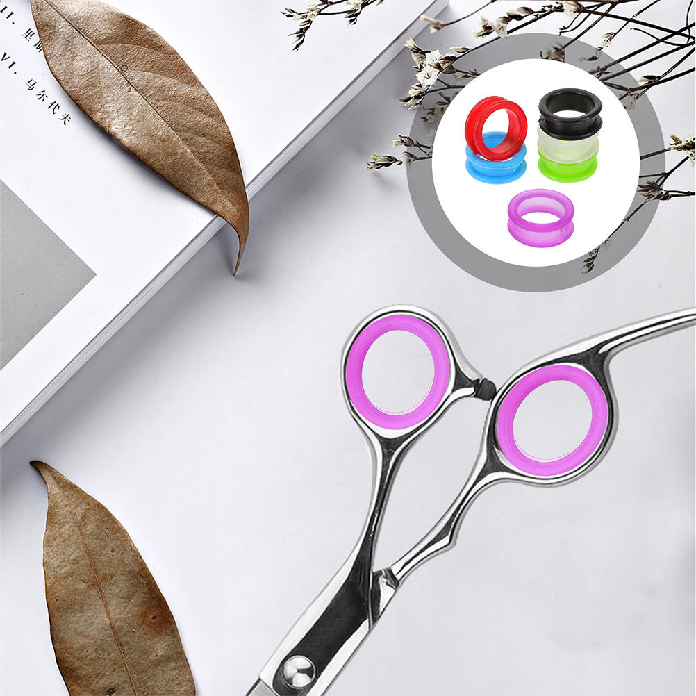 Grooming Scissors - 18 Stück weiche Silikon-Fingerringe, Fingerschutz, Pflege-Scheren-Daumen-Einsätze,