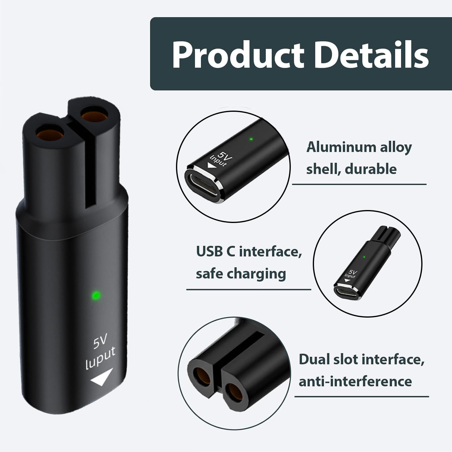 5V 15V USB Typ-C Ladeadapter f – Electric Shaver Rotary Bewertung und Preis